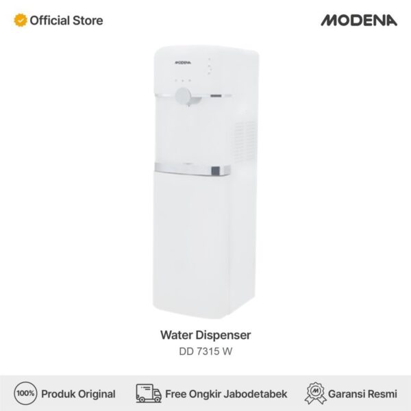 MODENA Water Dispenser DD 7315 W Galon Bawah Stainless Steel DD7315 DD7315W