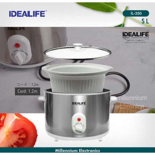 IDEALIFE - Slow Cooker (5.0Litre) - IL-350 5 Liter