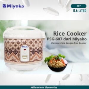 Rice Cooker Magic Com Mini Travelling Portable Miyako 0.6 Liter PSG-607 0,63 liter (tanpa WARM mode)