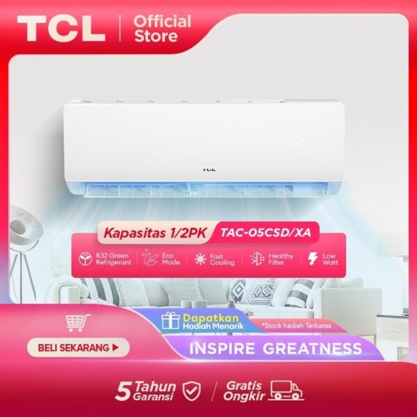 id-11134201-7r990-ly3nf3yzlgrzab AC Split TCL 1/2 PK - Hemat Energi, Desain Aman, Kontrol Aplikasi