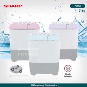 MESIN CUCI SHARP EST 70 MW 7 KG 2 TABUNG 70MW 7KG PURE MAGIC LOW