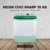 Mesin Cuci Sharp EST 1070 SJ 10 KG 2 TABUNG EST1070 10KG AquaMAGIC