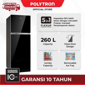 POLYTRON Kulkas Dua 2 Pintu Flexup 5in1 PRW 29HB 29 HB
