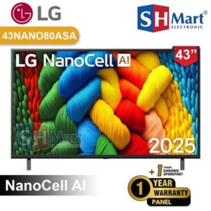 Lg Smart Tv 43 Inci 43NANO80ASA NanoCell AI NANO80 4K HDR10 Pro 43NANO80A NEW 2025