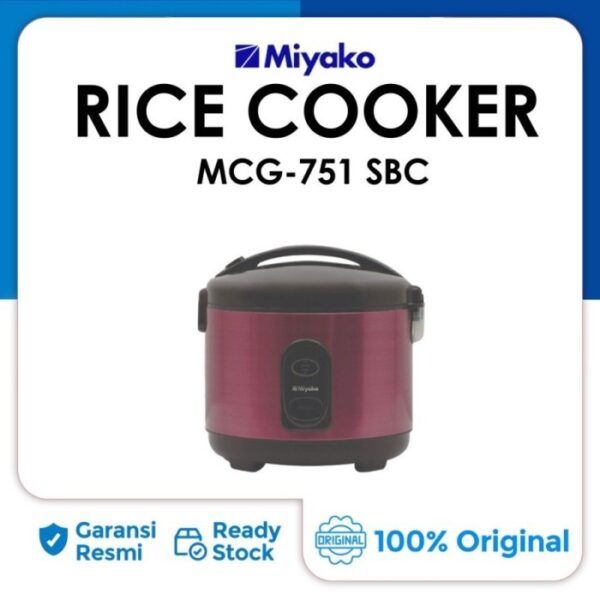 Miyako Magic Com Rice Cooker MCG-751 SBC 3 Liter 650 Watt 2 in 1 Panci Nanoal