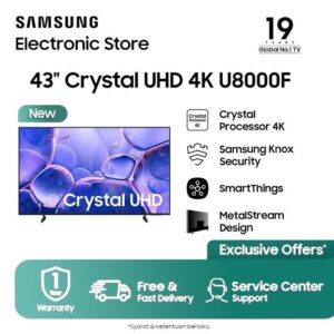 sg-11134201-7rdwn-mcst96bf44l86a Samsung 43" Crystal UHD 4K U8000F Smart TV Crystal Processor 4K UA43U8000FKXXD 43 inch 43U8000