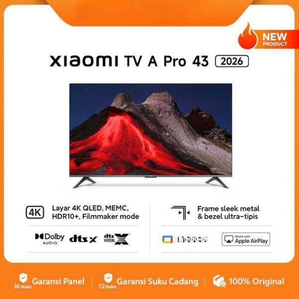 Xiaomi TV A Pro 43 2026 | 4K QLED HDR10+ | Dolby Audio | Google TV | Apple Airplay - A Pro 43 inch 2026