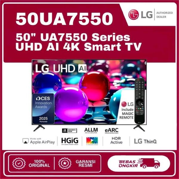 sg-11134201-824hb-mf6oef7zfl7291 TV LG 50UA7550 50 Inch UHD AI 4K Smart TV + Magic Remote 50UA7550PSA