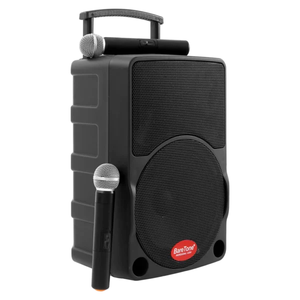 Speaker portable karaoke free 2 mic wireless Baretone MAX 10 C max10c 10 INCH 10 Inch
