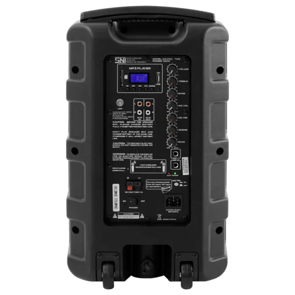Speaker portable karaoke free 2 mic wireless Baretone MAX 10 C max10c 10 INCH 10 Inch