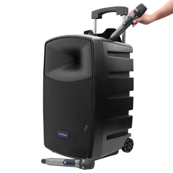 Baretone Speaker Portable MAX15HB Aktif Active Free 2 Mic Wireless Max 15 HB 15HB