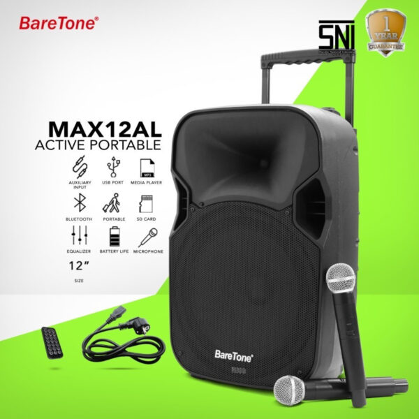 id-11134201-7r991-ly3nh8wx00fjc1 Speaker Portable Baretone MAX 12AL / MAX 12 AL 12INCH Original 12 INCH