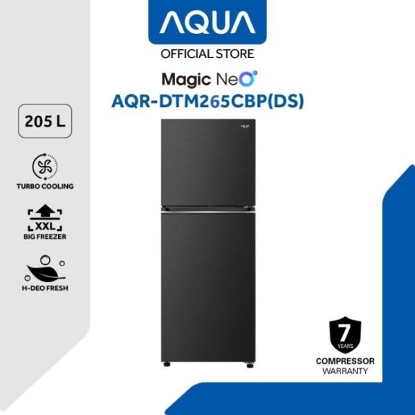 sg-11134201-7rd42-m6z1m008hkaj03 AQUA KULKAS JAPAN AQR-DTM 265 CBP KULKAS 2 PINTU AQR-DTM265CBP (DS) AQRDTM265 CBP STANDARD MAGIC NEO SERIES