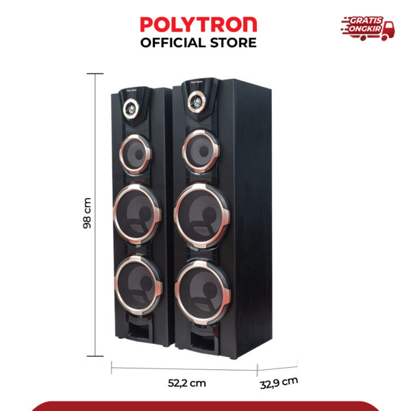 8FF282 POLYTRON Bluetooth Speaker Aktif Karaoke 8 Inch PAS 8FF28/RD