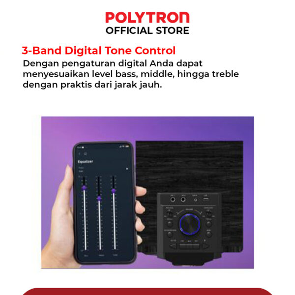8FF285 POLYTRON Bluetooth Speaker Aktif Karaoke 8 Inch PAS 8FF28/RD
