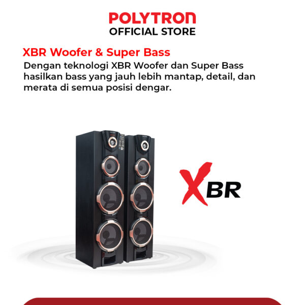 8FF286 POLYTRON Bluetooth Speaker Aktif Karaoke 8 Inch PAS 8FF28/RD