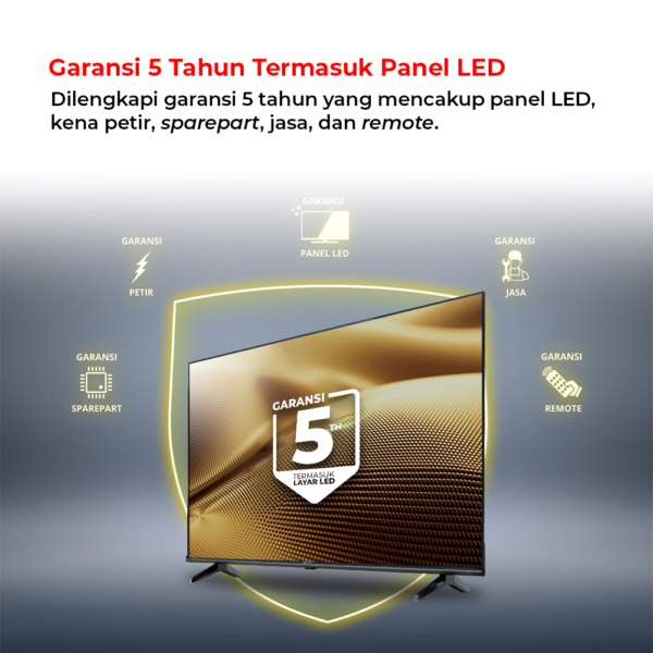 COID-SKU-PLD-43UG5059-5 POLYTRON 4K UHD Smart Google TV 43 Inch PLD 43UG3059