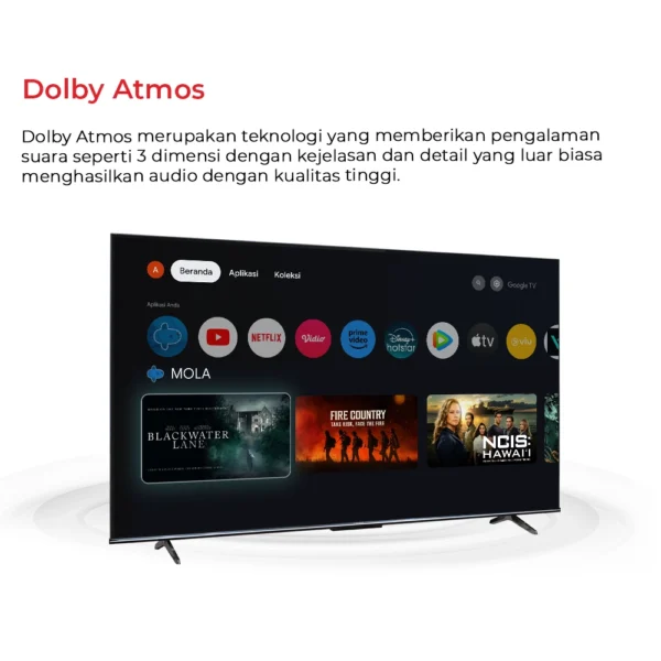 IgxaPFSR-Dolby-Atmos POLYTRON 4K UHD Smart Google TV 65 Inch - PLD 65UG5059